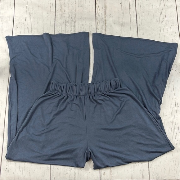 Audrey 3+1 Blue Modal Blend Pull On Wide Leg Boho Pants Womens Size S - Picture 1 of 13